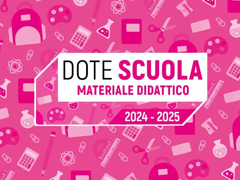 Immagine che raffigura Dote Scuola – componente Materiale Didattico a.s. 2024/2025 e Borse di studio statali a.s. 2023/2024