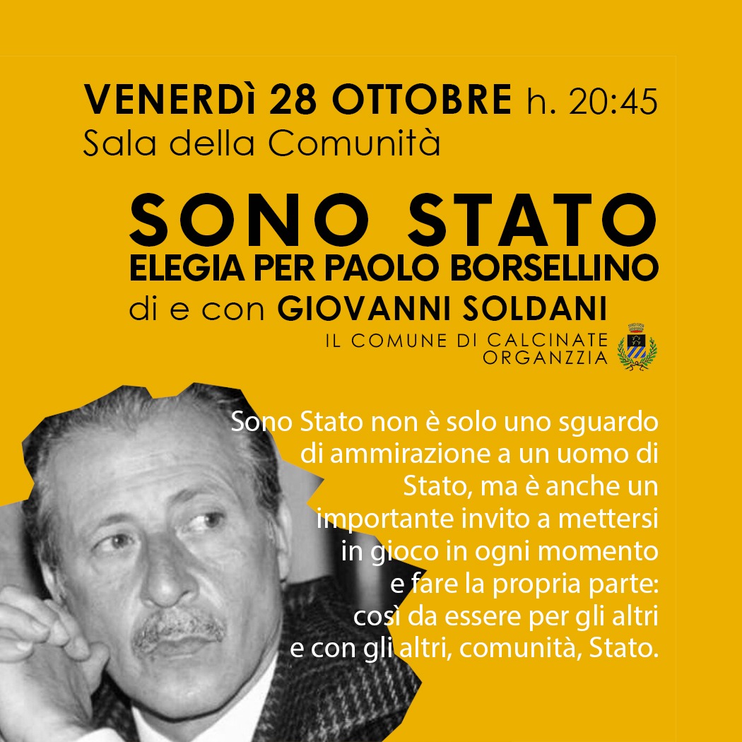 Venerdì 28 ottobre ore 20.45 Sala della Comunità