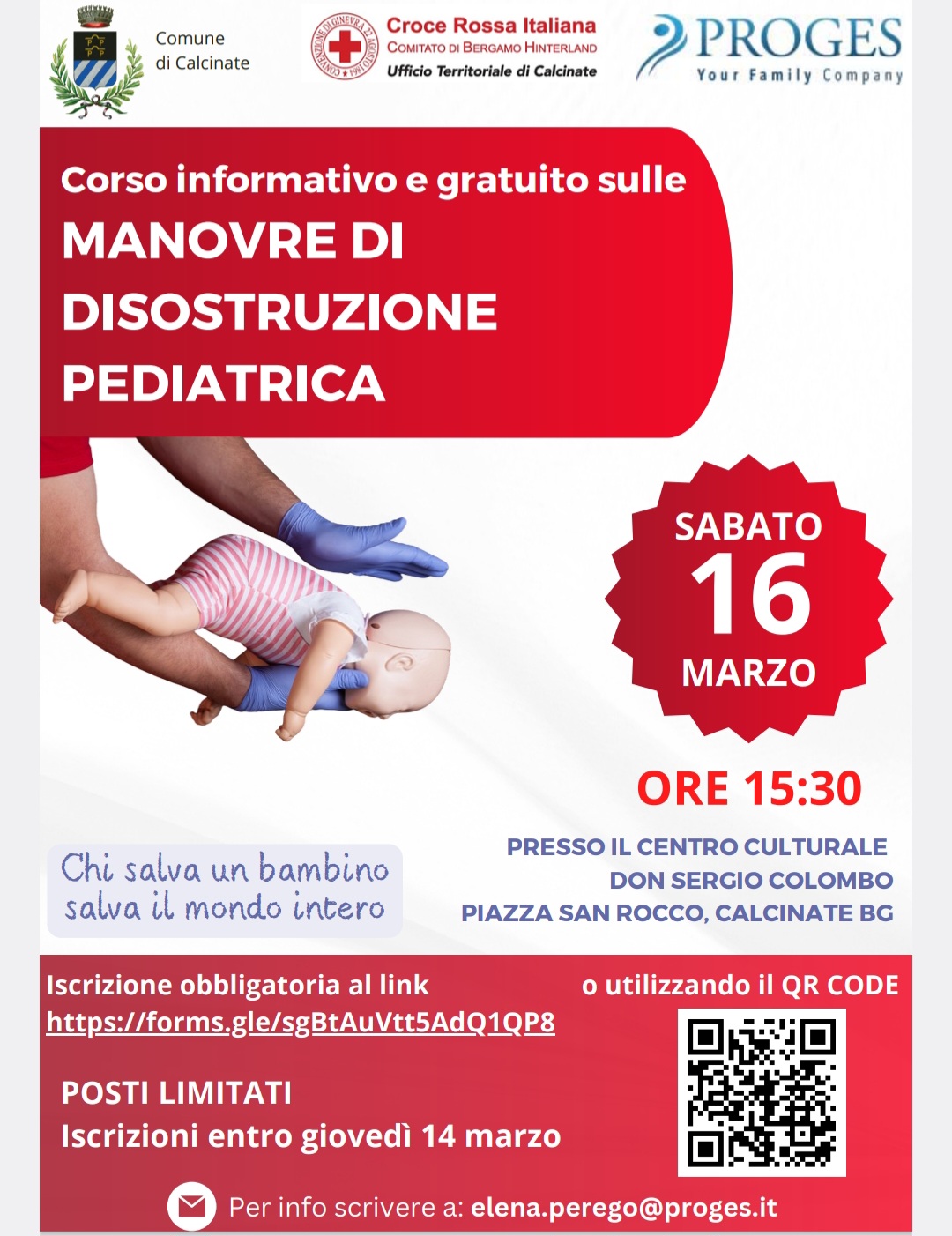 Immagine che raffigura Corso informativo Manovre di Disostruzione Pediatrica