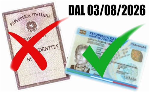 Entro il 3 agosto 2026 solo Carta d'Identità Elettronica (CIE) Entro il 3 agosto 2026 solo Carta d'Identità Elettronica (CIE)